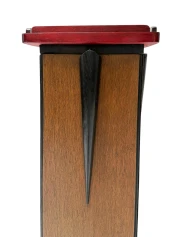 Art Deco Pedestal by E.G.C. Schubad, Oak & Padouk, Dutch Design, 1920s